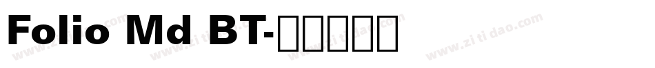 Folio Md BT字体转换